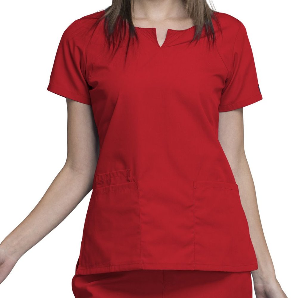 Red Scrub Top